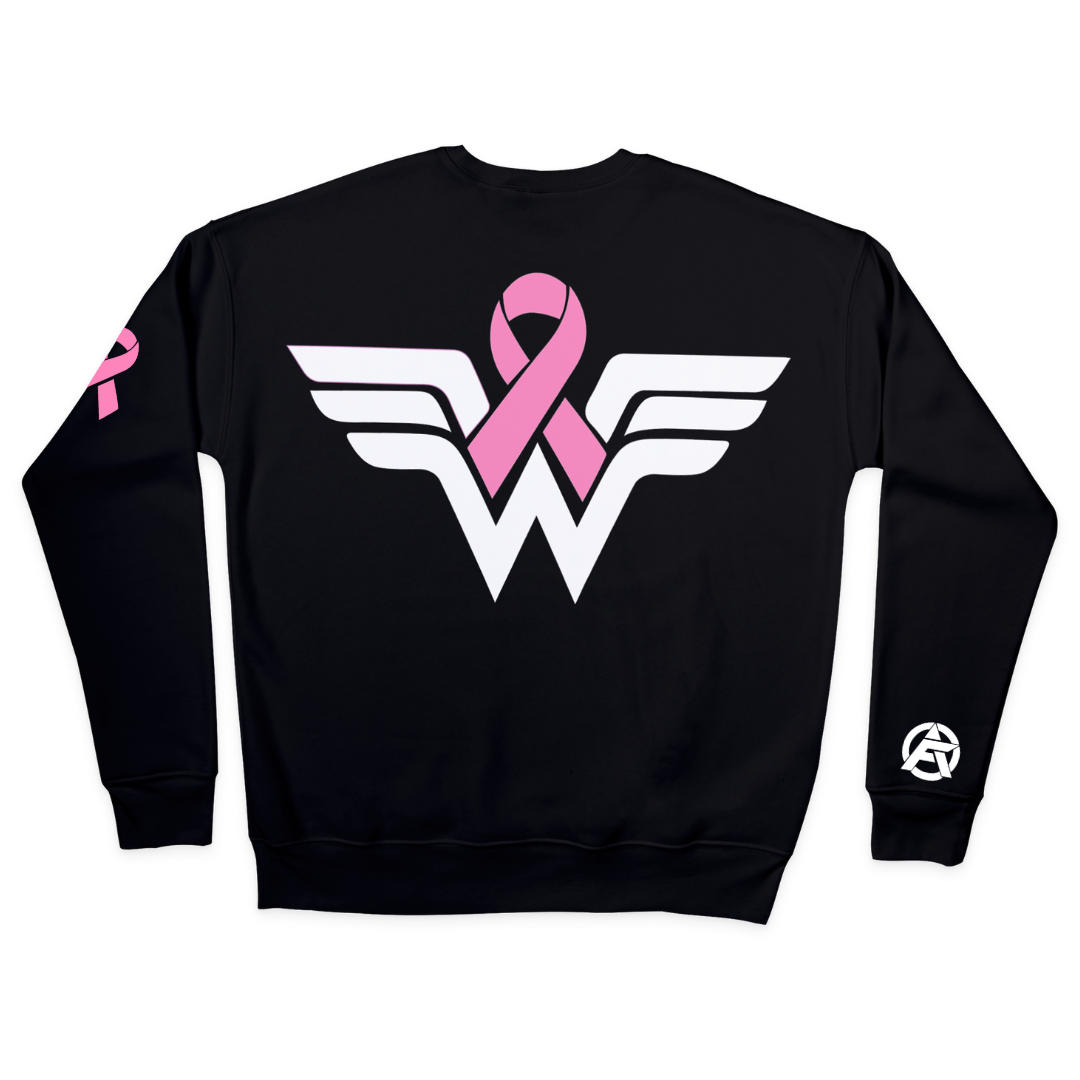 YOUTH STRONG AF WONDER WOMAN - SWEATSHIRT [BREAST CANCER]