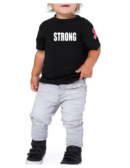 TODDLER STRONG SUPERMAN - T-SHIRT [BREAST CANCER]