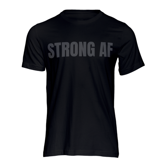 STRONG AF T-shirt black on black