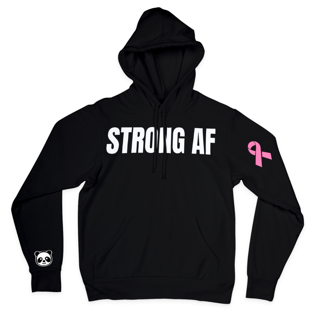 BLACK STRONG AF BREAST CANCER WONDER WOMAN HOODIE