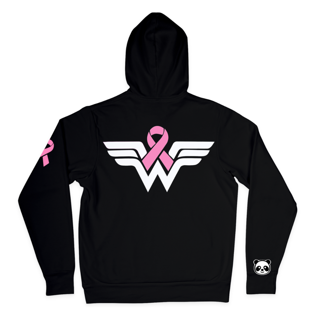 BLACK STRONG AF BREAST CANCER WONDER WOMAN HOODIE